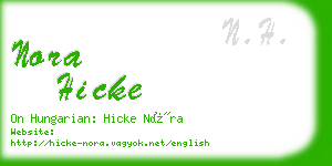 nora hicke business card